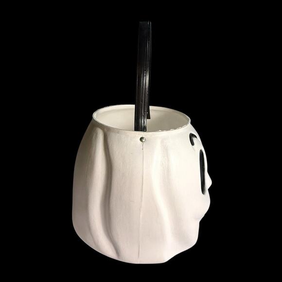 VTG Empire Spooky Ghost Face Plastic Blow Mold Bucket Pail Halloween Trick Treat - Picture 2 of 12